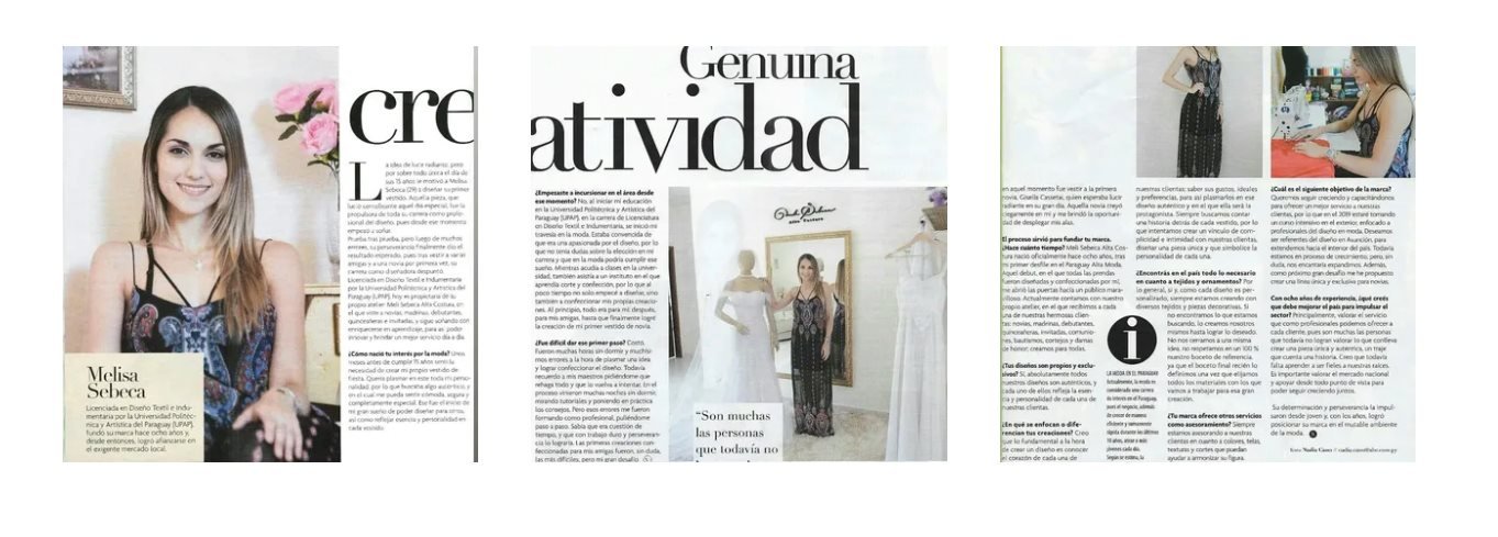 Entrevista a Melisa Sebeca sobre su formación y su marca
